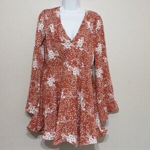 Indika women mini dress fit and Flare casual S floral cootage core vacation y2k